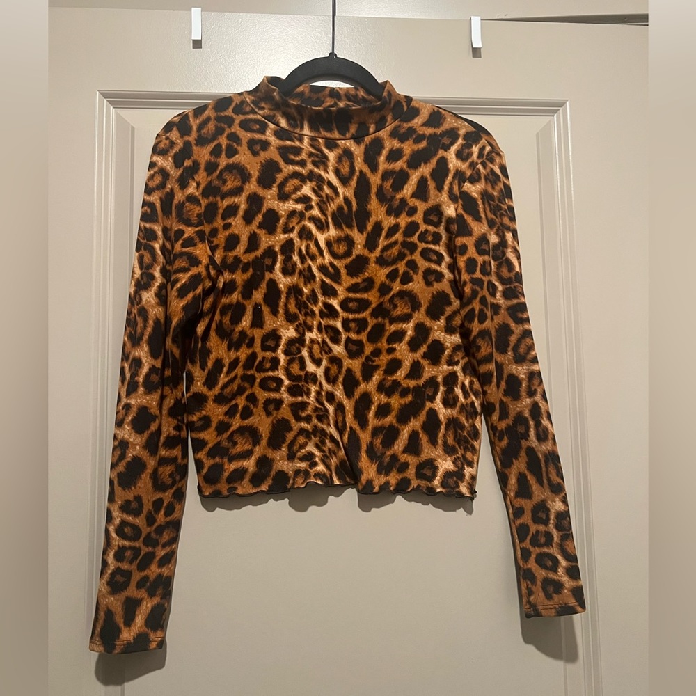 Olivia Rae Animal Print Long Sleeve Top